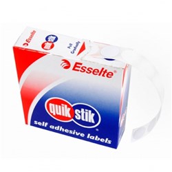 Quik Stik DSRMC14 Labels Circular 14mm White Pack of 1200_2